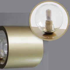 Modern Gold Oval Frame Pendant Light with Globe Glass Shades