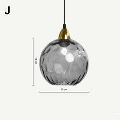 Textured Glass Globe Pendant Light with Gold Finish Metal Frame