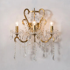Gold Crystal Wall Sconce