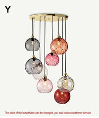 Textured Glass Globe Pendant Light with Gold Finish Metal Frame