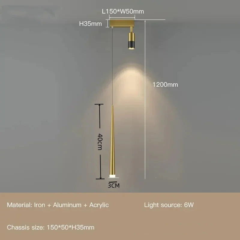 Ceiling light fixture with dimensions and material details on a gray background