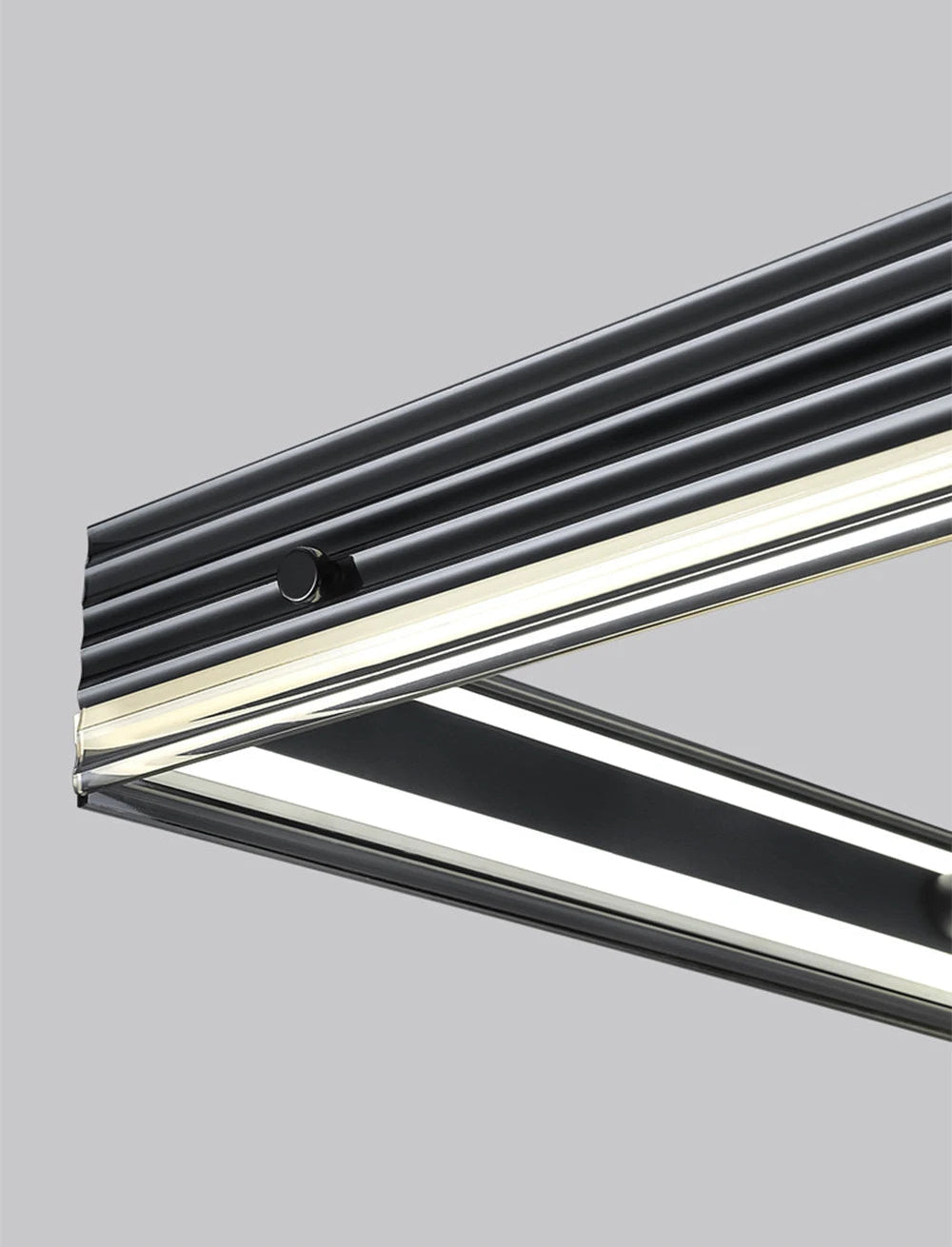 LED light fixture on a gray background