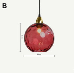 Textured Glass Globe Pendant Light with Gold Finish Metal Frame