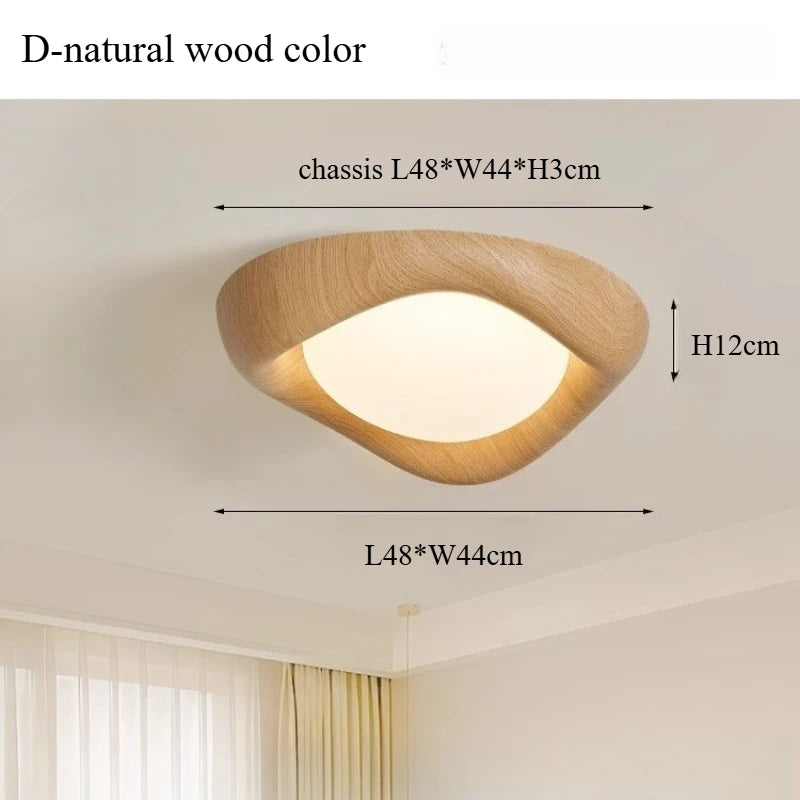 Ceiling light fixture with dimensions labeled on a neutral background