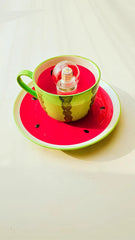 Watermelon Slice Ceramic Cup Flush Mount Ceiling Light Fixture