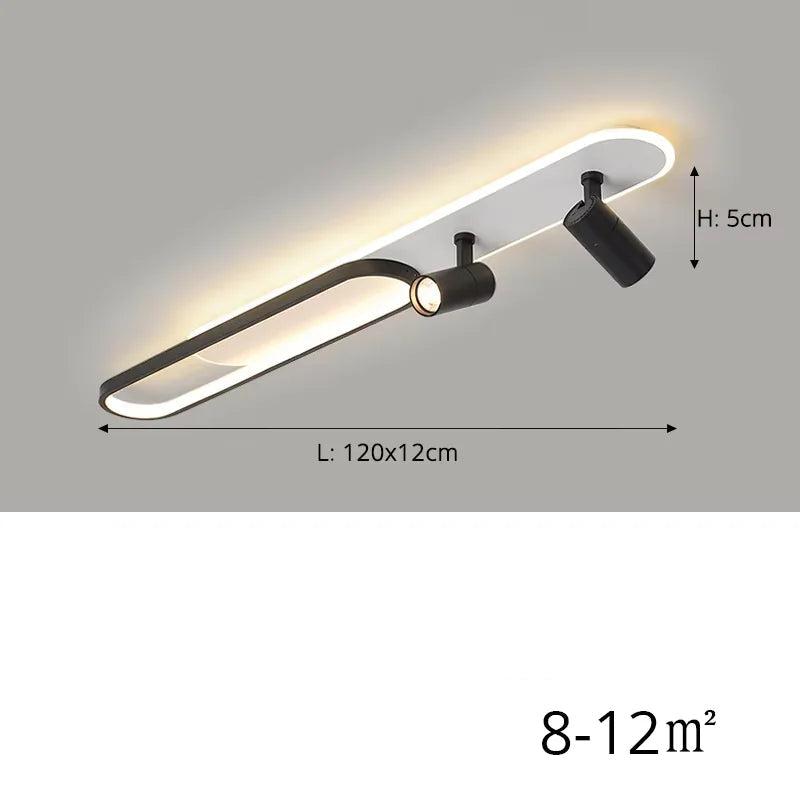 Ceiling light fixture with dimensions and power rating displayed on a gray background