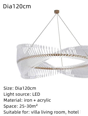 Chandelier with dimensions and specifications on a white background
