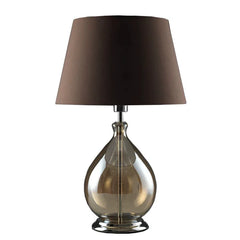Frosted Glass Bell Shade Table Lamp with Gold Finish Metal Frame