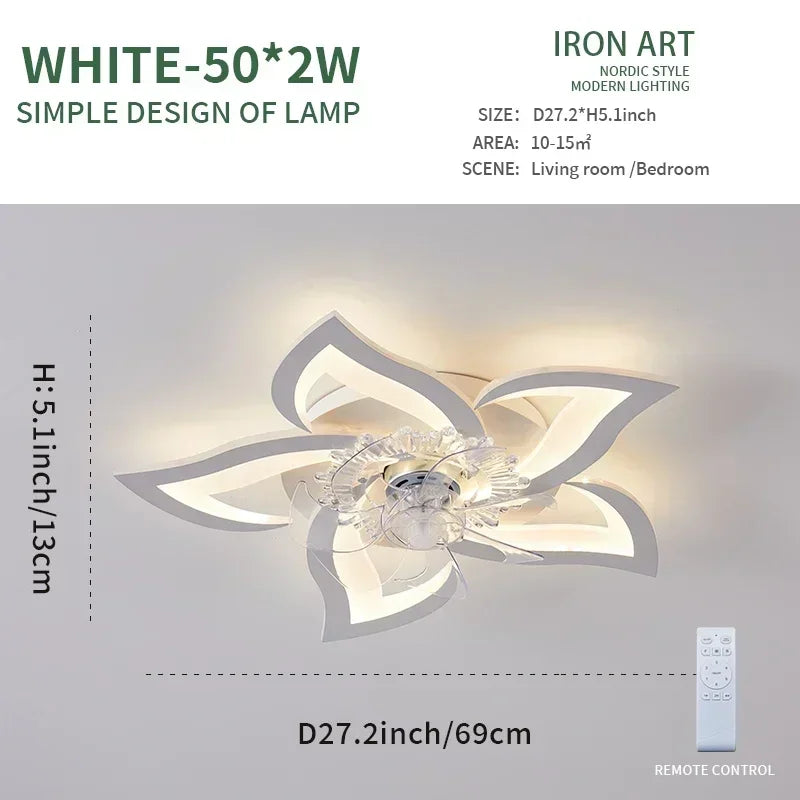 Ceiling light fixture with floral design on a gray background