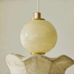 Fabric Rose Floral Pendant Light with Scalloped Bell Shade