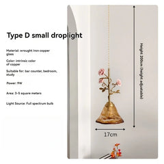 Gold Metal Chandelier with Rose Bud Accents and Frosted Glass Shades