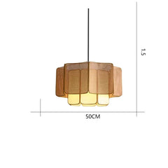 Rattan Woven Tiered Pendant Light Bohemian Style