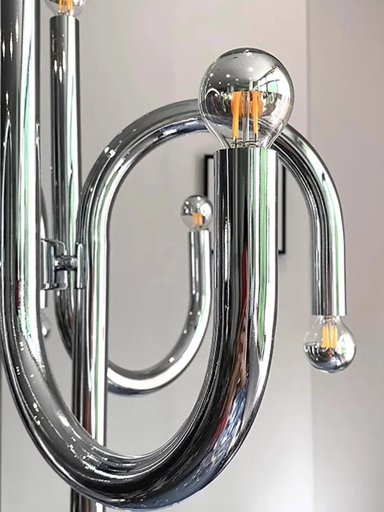 Chandelier with modern design on a neutral background