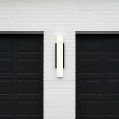 Modern Wall Sconce Waterproof Stainless Steel Marble Effect Light
