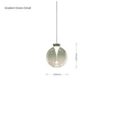 Glass Globe Pendant Light with Brushed Gold Metal Frame Accents