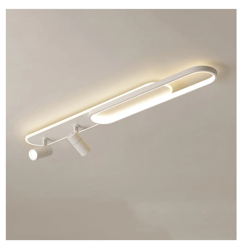 Modern ceiling light fixture on a plain wall