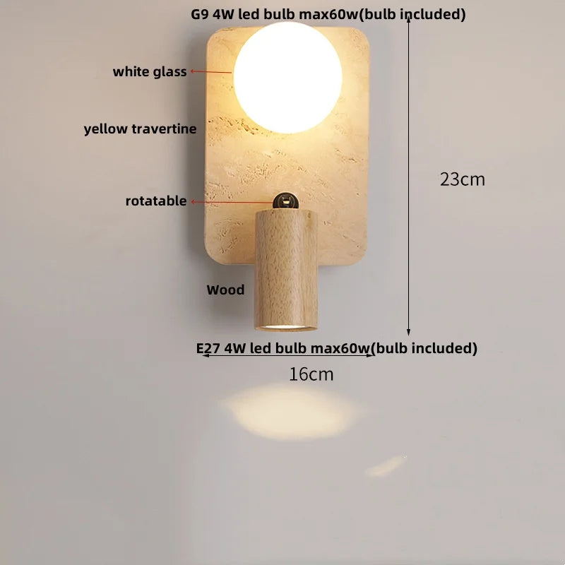 Wall-mounted light fixture with labeled features on a plain background
