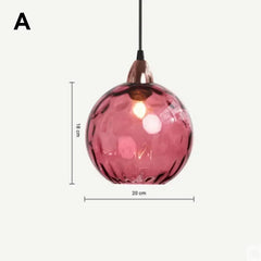 Textured Glass Globe Pendant Light with Gold Finish Metal Frame