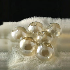 Gold Starburst Semi-Flush Mount Light with Clear Glass Globe Shades