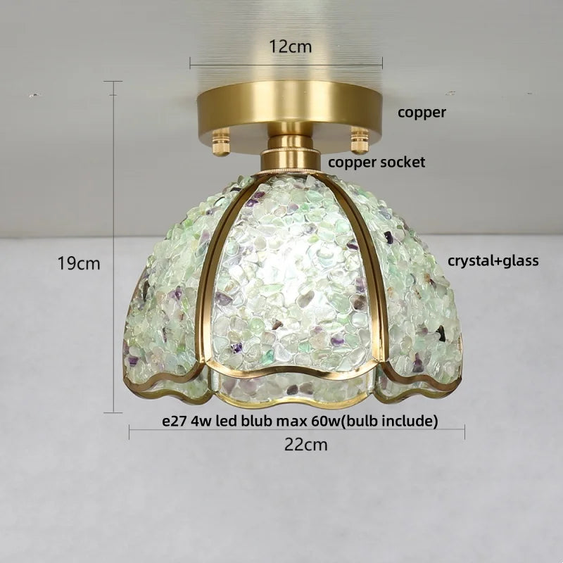 Ceiling light fixture with measurements and details on a gray background