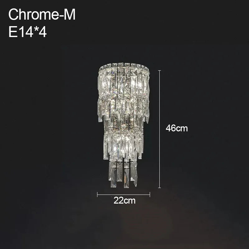 Chandelier with dimensions on a black background