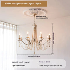 Brushed Gold Tiered Crystal Chandelier with Cascading Drops