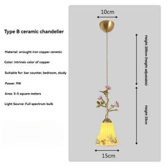 Gold Metal Chandelier with Rose Bud Accents and Frosted Glass Shades