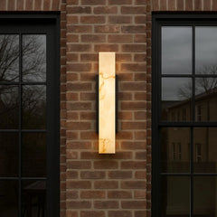 Modern Wall Sconce Waterproof Stainless Steel Marble Effect Light