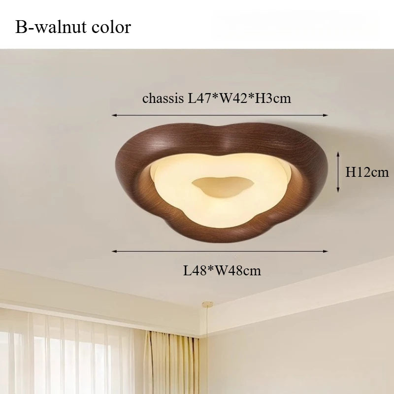 Ceiling light fixture with dimensions labeled on a neutral background
