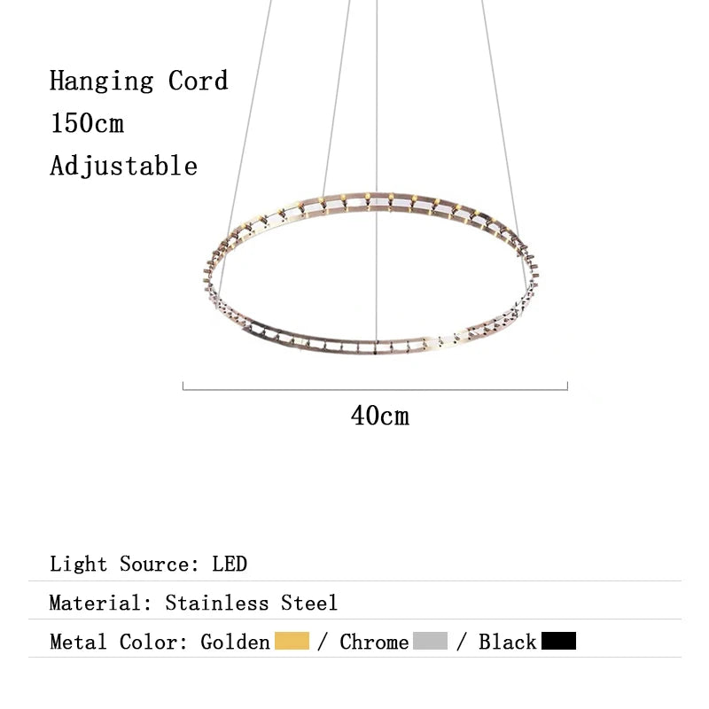 Chandelier with specifications on a white background
