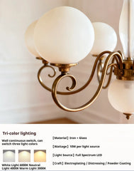 Gold Swirl Globe Pendant Light with Pink Glass Shades