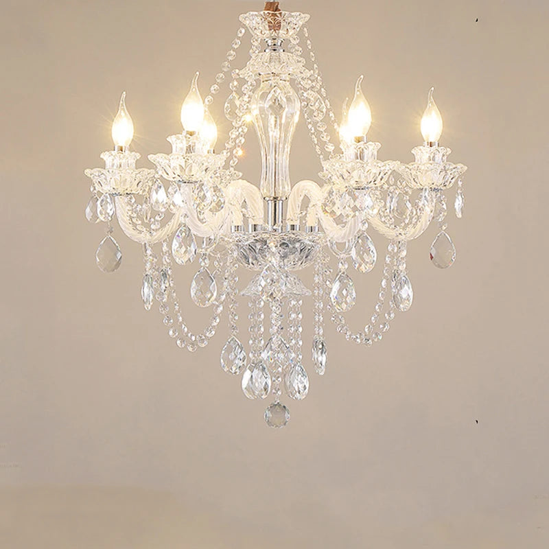 Black crystal chandelier with dramatic teardrop and faceted crystal embellishments, designed for a striking aesthetic.