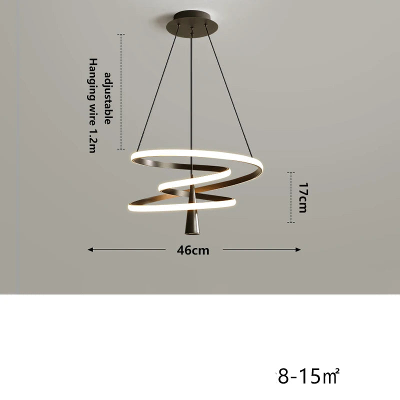 Chandelier with dimensions and specifications on a gray background