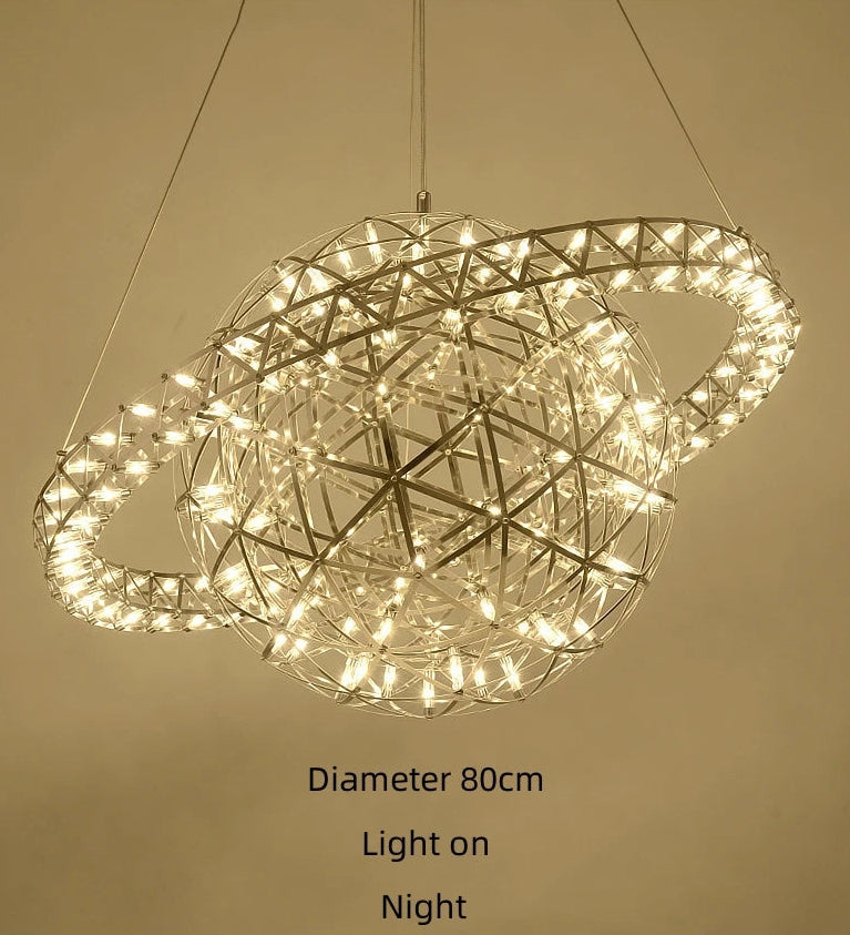 Decorative ceiling light fixture with 'On' and 'Off' labels on a beige background