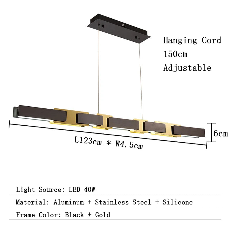 Pendant light with dimensions and specifications on a white background