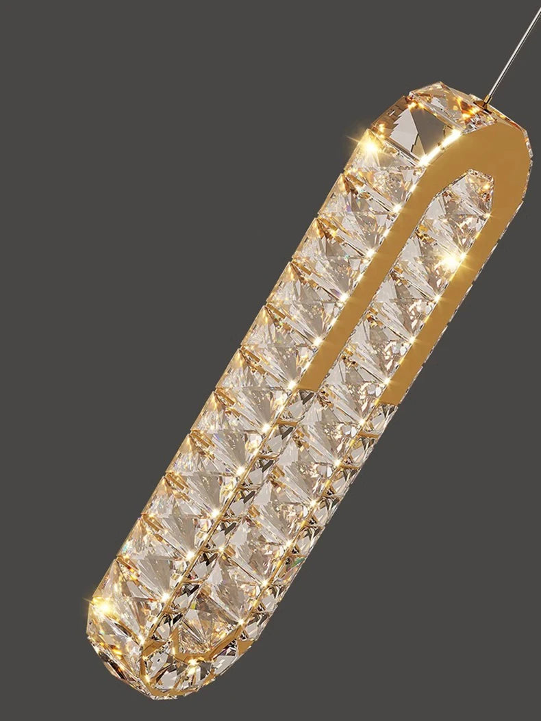 Crystal chandelier on a dark background