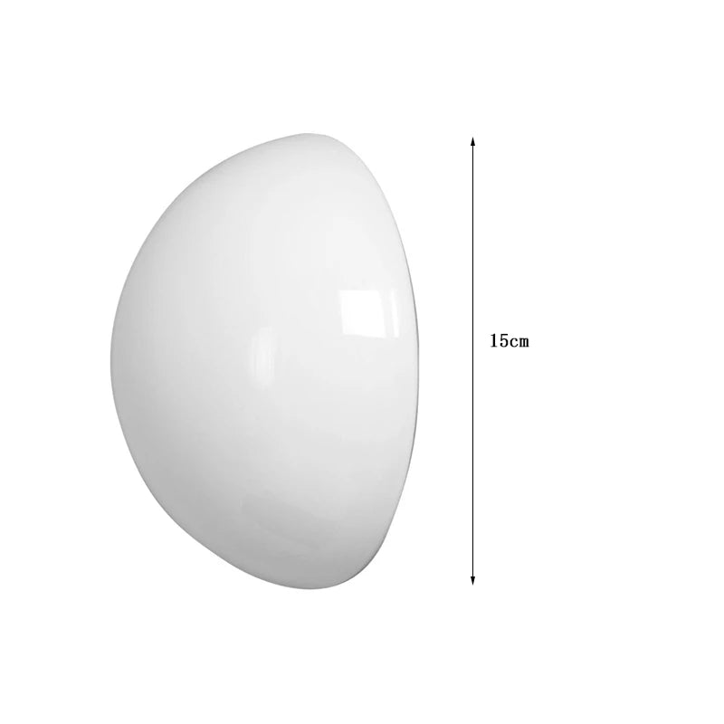 White round object with a measurement label on a white background