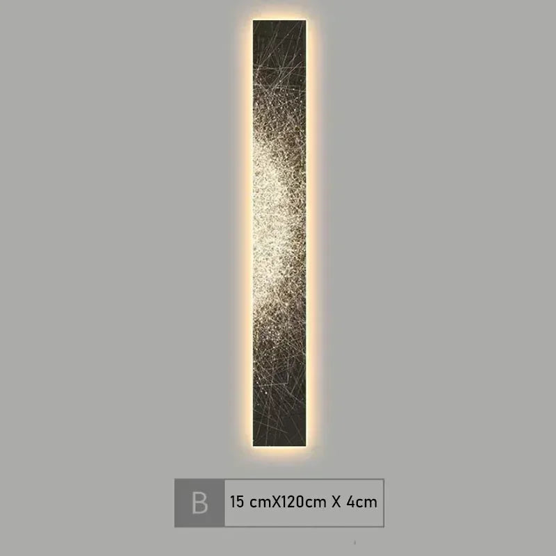 Modern wall-mounted light fixture on a gray background