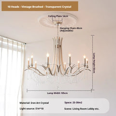 Brushed Gold Tiered Crystal Chandelier with Cascading Drops