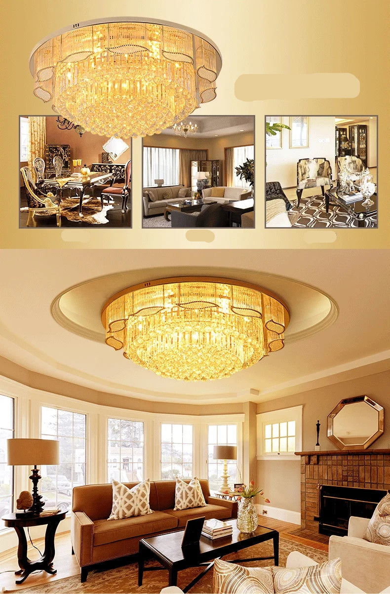 Chandelier in a living room setting with multiple views and a rating.