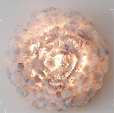 Wall-mounted light fixture with dimensions and specifications on a gray background