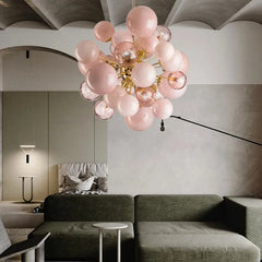 “Artistic glass ball chandelier for contemporary bedrooms”
