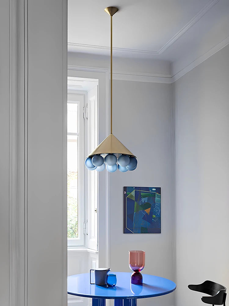 Decorative bubble glass pendant light for restaurant or hotel room ceiling lighting