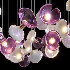 “Polished chrome chandelier pendant for luxury villas”