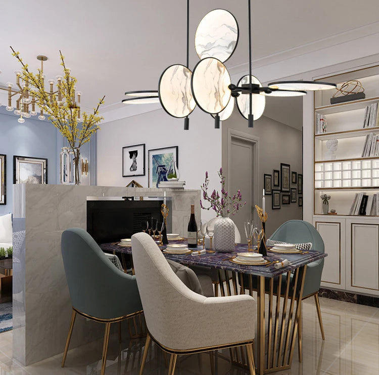 Contemporary dining table chandelier pendant for home and restaurant interiors