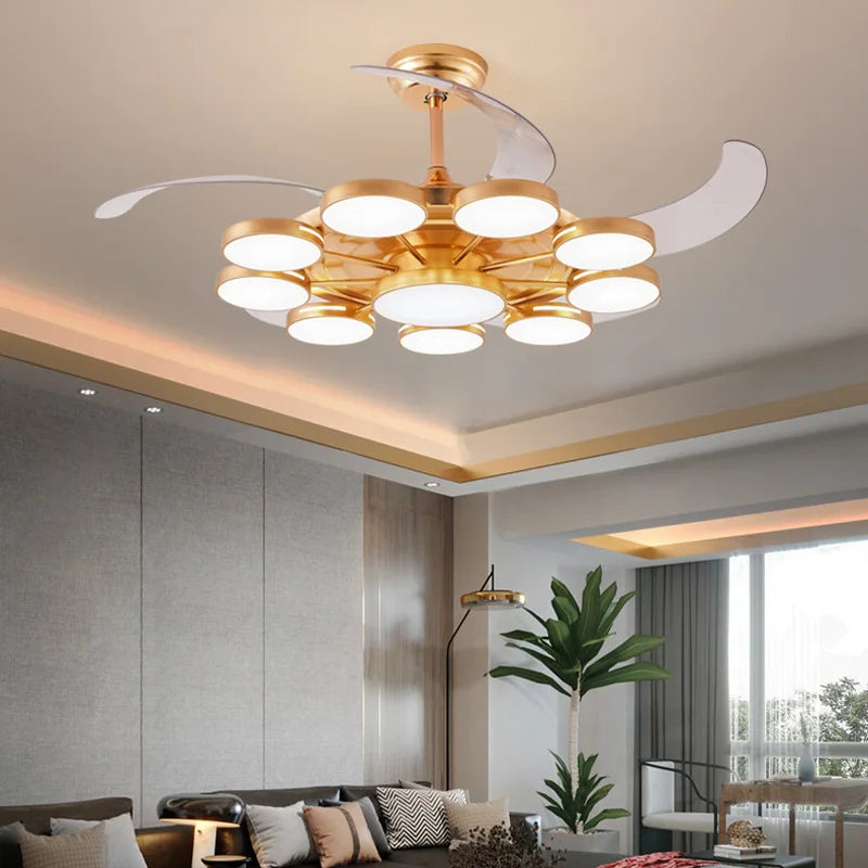 Modern ceiling light fixture in a living room setting