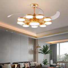 Modern ceiling light fixture in a living room setting