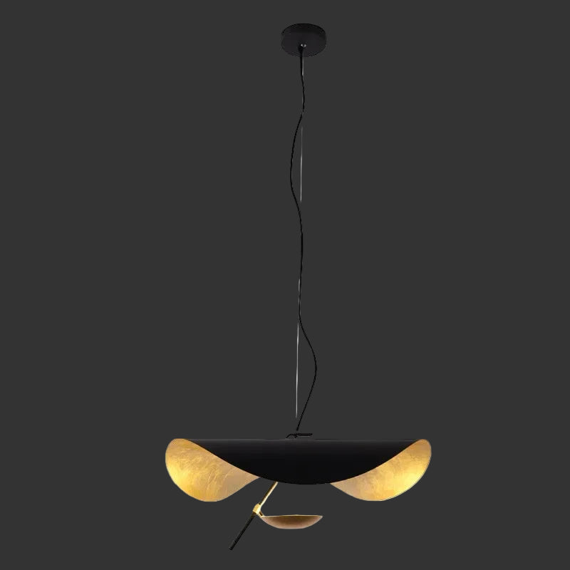 “Art-inspired cord pendant ceiling lamp with dimmable LED bulbs”