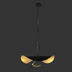 “Art-inspired cord pendant ceiling lamp with dimmable LED bulbs”
