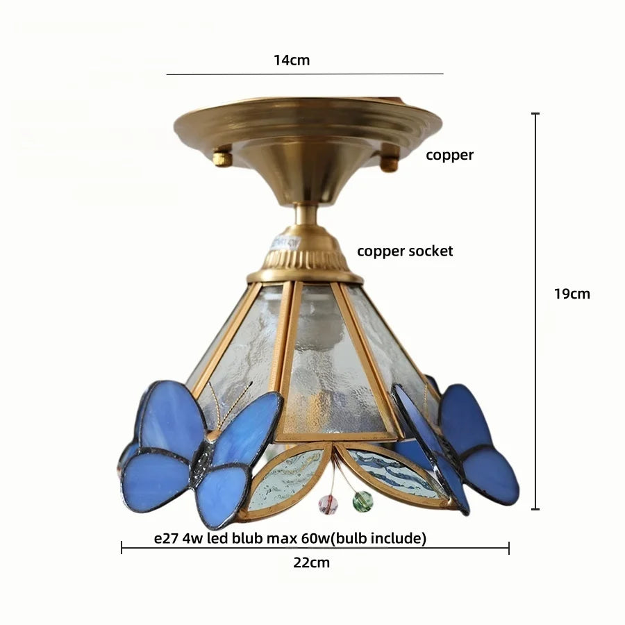 “Creative flush mount butterfly ceiling light—artisan design”